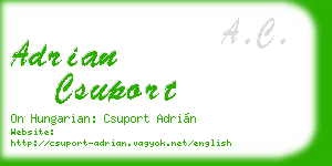 adrian csuport business card