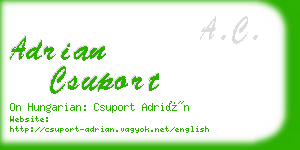 adrian csuport business card